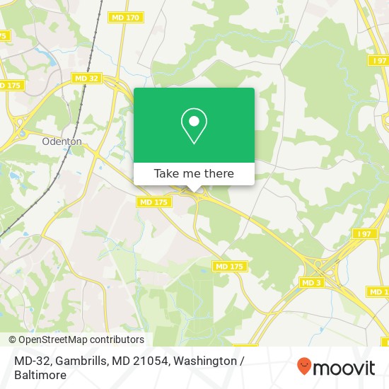 MD-32, Gambrills, MD 21054 map