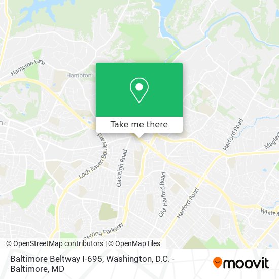 Baltimore Beltway I-695 map