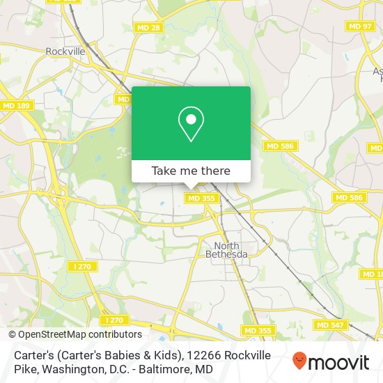 Mapa de Carter's (Carter's Babies & Kids), 12266 Rockville Pike