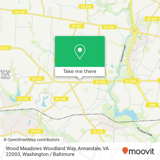 Wood Meadows Woodland Way, Annandale, VA 22003 map