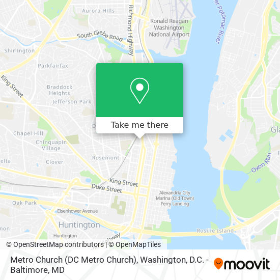 Mapa de Metro Church (DC Metro Church)
