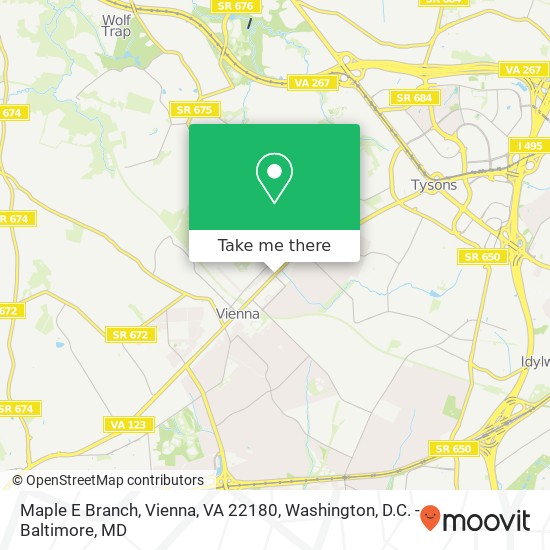 Maple E Branch, Vienna, VA 22180 map