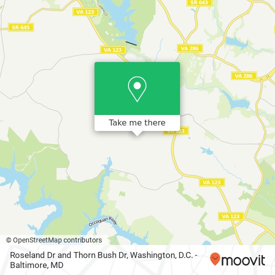 Mapa de Roseland Dr and Thorn Bush Dr, Fairfax Station, VA 22039