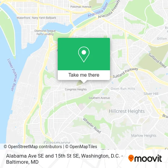 Mapa de Alabama Ave SE and 15th St SE