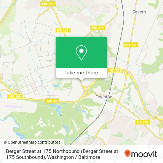 Mapa de Berger Street at 175 Northbound