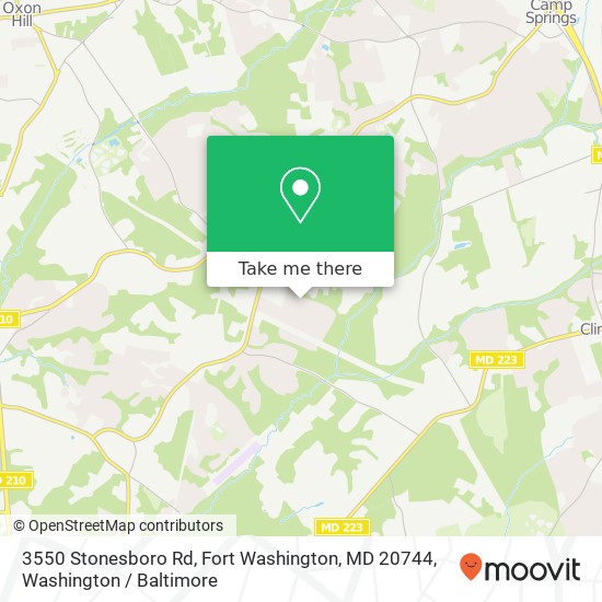 3550 Stonesboro Rd, Fort Washington, MD 20744 map