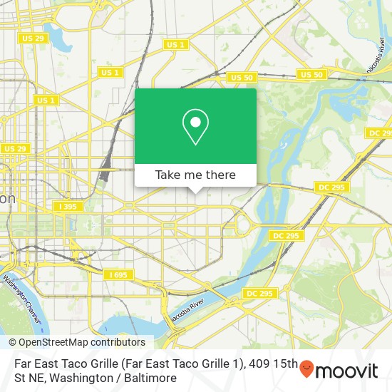 Mapa de Far East Taco Grille (Far East Taco Grille 1), 409 15th St NE