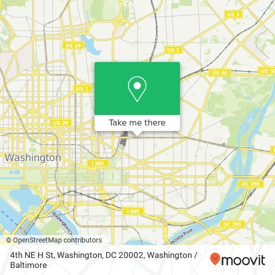 4th NE H St, Washington, DC 20002 map