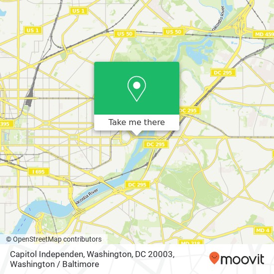 Mapa de Capitol Independen, Washington, DC 20003