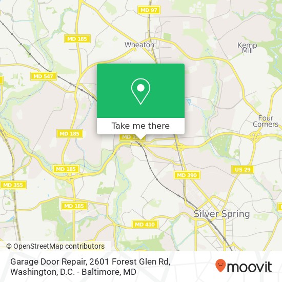 Garage Door Repair, 2601 Forest Glen Rd map