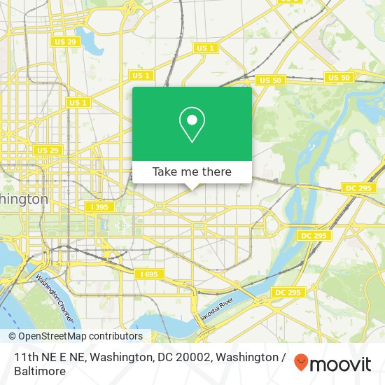 11th NE E NE, Washington, DC 20002 map