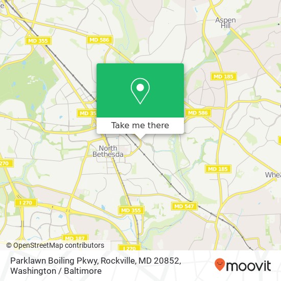 Mapa de Parklawn Boiling Pkwy, Rockville, MD 20852