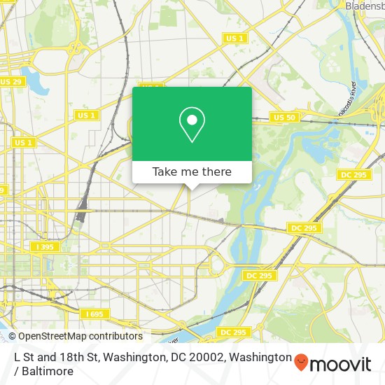 L St and 18th St, Washington, DC 20002 map