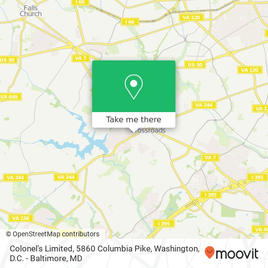 Mapa de Colonel's Limited, 5860 Columbia Pike