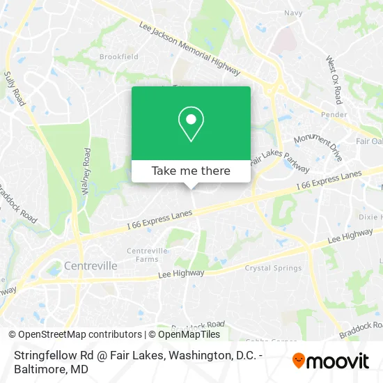 Stringfellow Rd @ Fair Lakes map