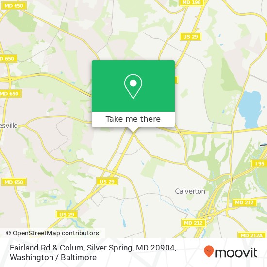 Fairland Rd & Colum, Silver Spring, MD 20904 map