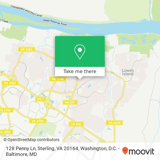 128 Penny Ln, Sterling, VA 20164 map