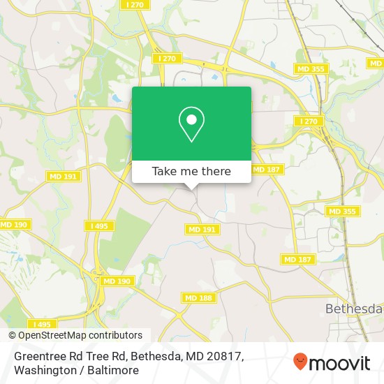 Greentree Rd Tree Rd, Bethesda, MD 20817 map