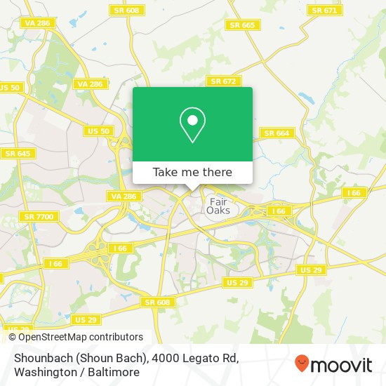 Shounbach (Shoun Bach), 4000 Legato Rd map