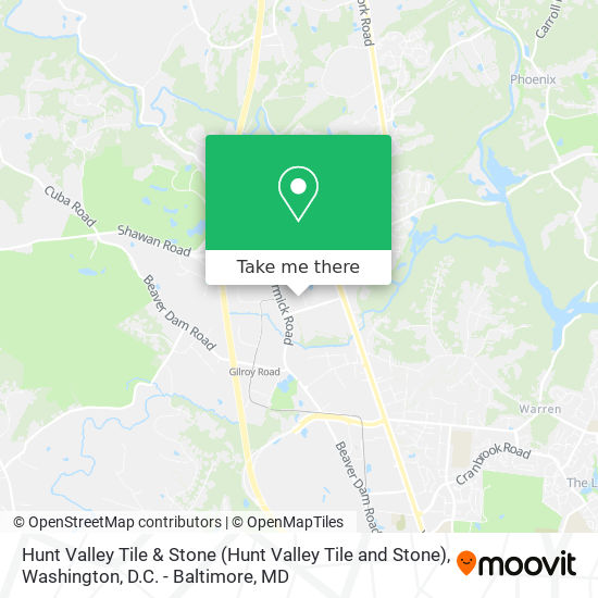 Hunt Valley Tile & Stone map