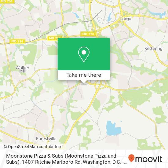 Moonstone Pizza & Subs (Moonstone Pizza and Subs), 1407 Ritchie Marlboro Rd map