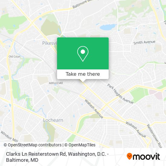 Clarks Ln Reisterstown Rd map