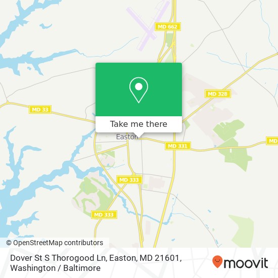 Dover St S Thorogood Ln, Easton, MD 21601 map