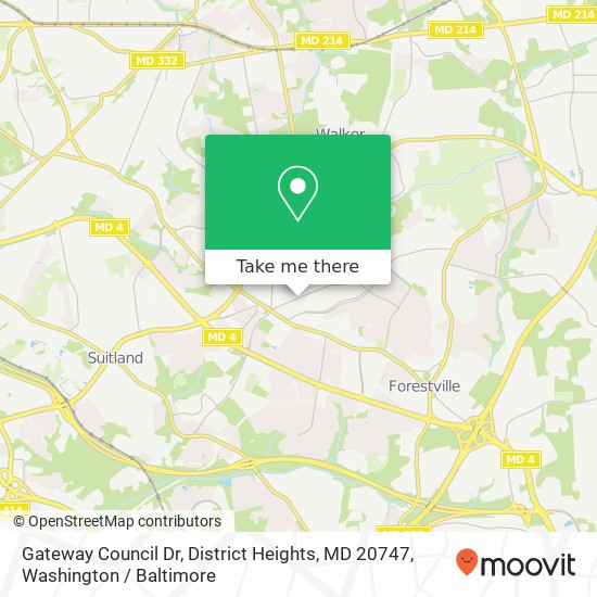 Gateway Council Dr, District Heights, MD 20747 map