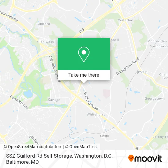 Mapa de SSZ Guilford Rd Self Storage