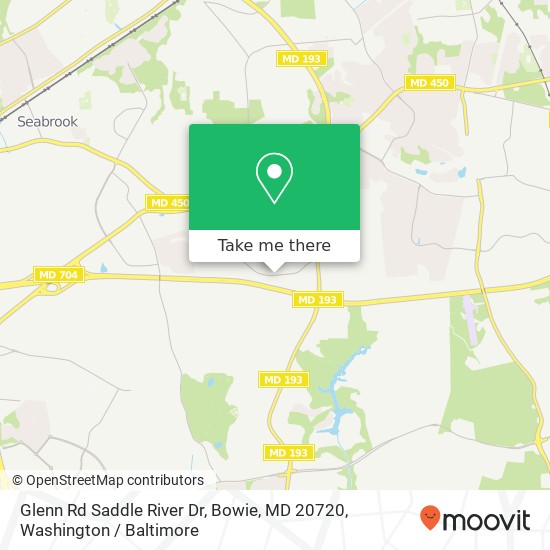 Glenn Rd Saddle River Dr, Bowie, MD 20720 map