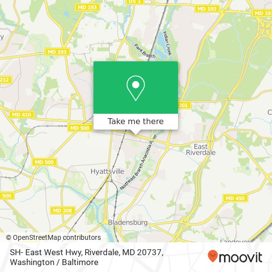 Mapa de SH- East West Hwy, Riverdale, MD 20737