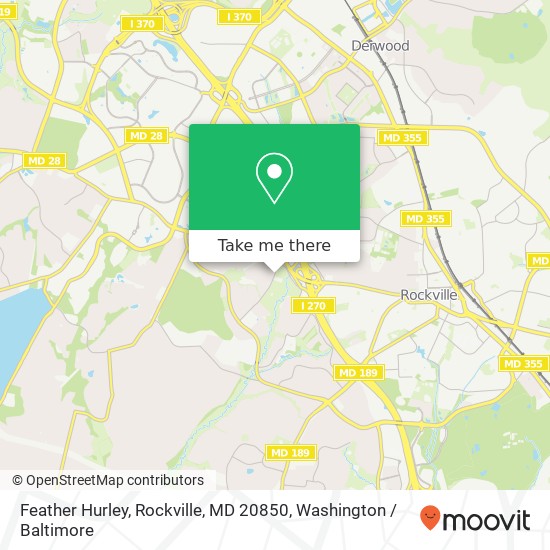 Mapa de Feather Hurley, Rockville, MD 20850