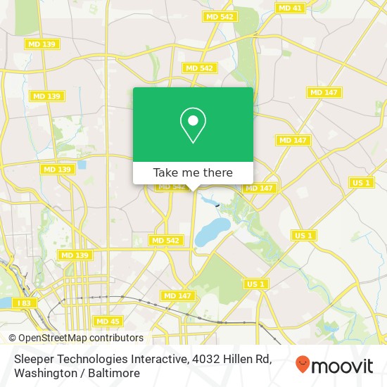 Mapa de Sleeper Technologies Interactive, 4032 Hillen Rd