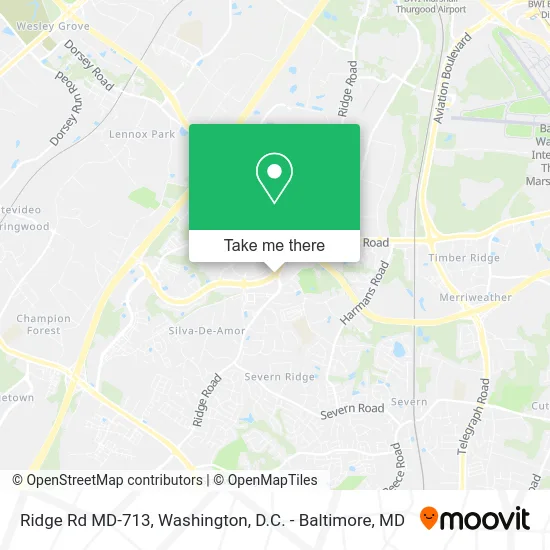 Ridge Rd MD-713 map