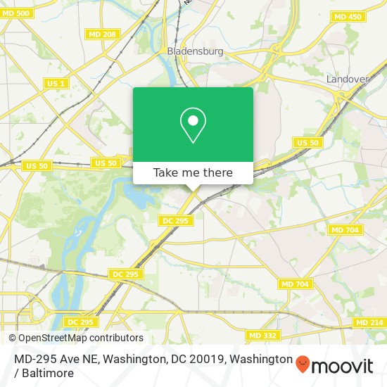 MD-295 Ave NE, Washington, DC 20019 map