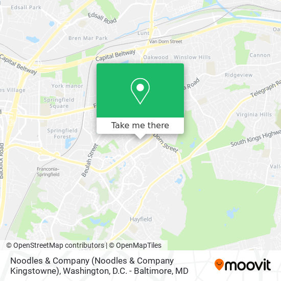 Noodles & Company (Noodles & Company Kingstowne) map