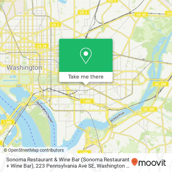 Sonoma Restaurant & Wine Bar (Sonoma Restaurant + Wine Bar), 223 Pennsylvania Ave SE map