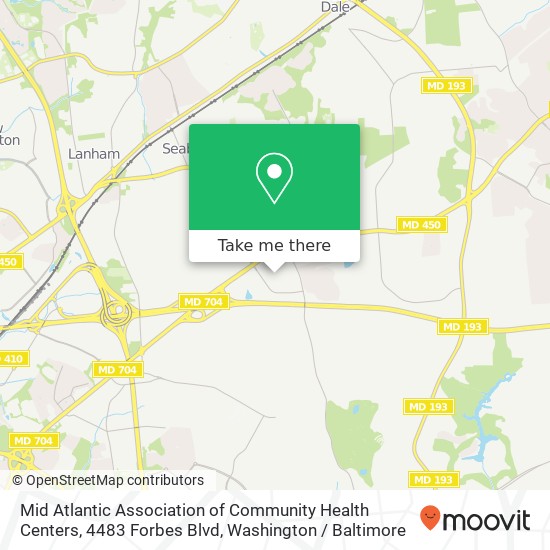 Mid Atlantic Association of Community Health Centers, 4483 Forbes Blvd map