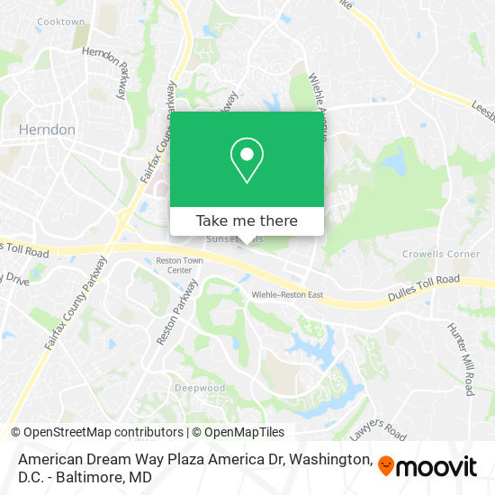 American Dream Way Plaza America Dr map