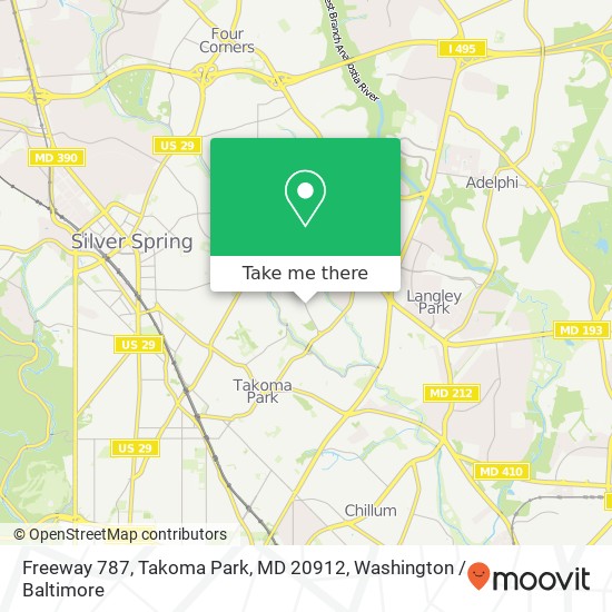 Freeway 787, Takoma Park, MD 20912 map