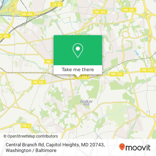 Central Branch Rd, Capitol Heights, MD 20743 map