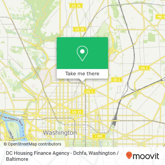 Mapa de DC Housing Finance Agency - Dchfa