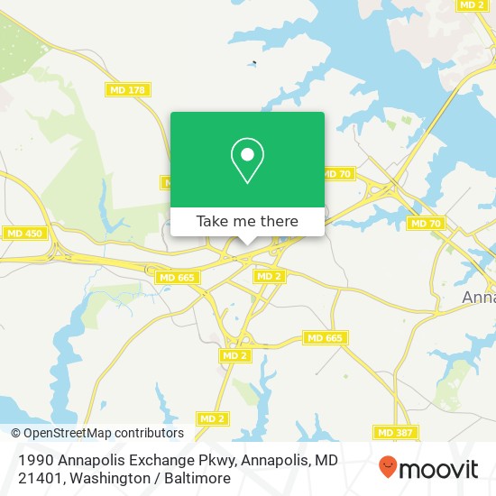 Mapa de 1990 Annapolis Exchange Pkwy, Annapolis, MD 21401