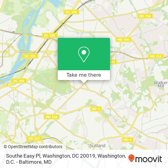 Southe Easy Pl, Washington, DC 20019 map