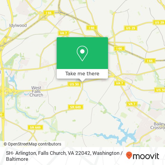 SH- Arlington, Falls Church, VA 22042 map