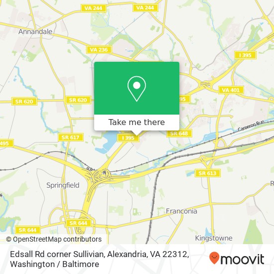 Mapa de Edsall Rd corner Sullivian, Alexandria, VA 22312