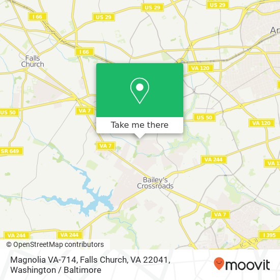 Mapa de Magnolia VA-714, Falls Church, VA 22041