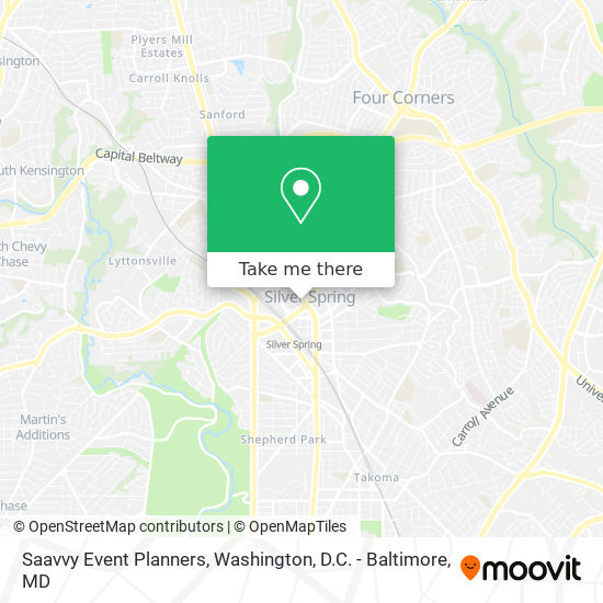 Saavvy Event Planners map