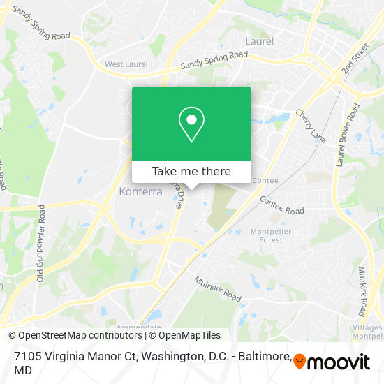 Mapa de 7105 Virginia Manor Ct