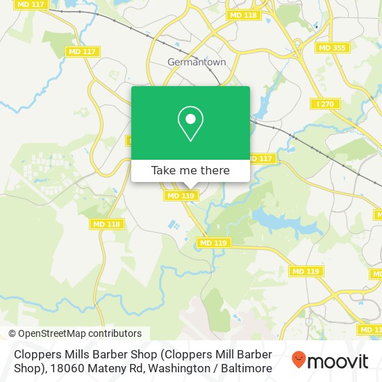 Cloppers Mills Barber Shop (Cloppers Mill Barber Shop), 18060 Mateny Rd map